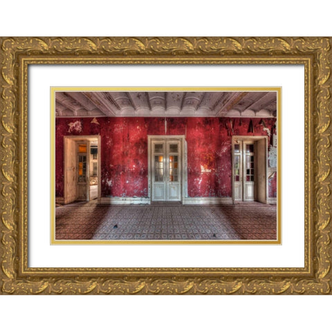 Hotel Rouge II Gold Ornate Wood Framed Art Print with Double Matting by Sneeuw, Ivo