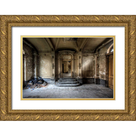 Chateau Venetia Gold Ornate Wood Framed Art Print with Double Matting by Sneeuw, Ivo