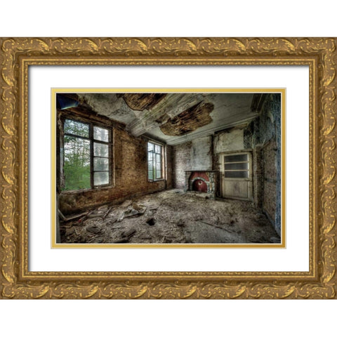 Chateau de vivre II Gold Ornate Wood Framed Art Print with Double Matting by Sneeuw, Ivo