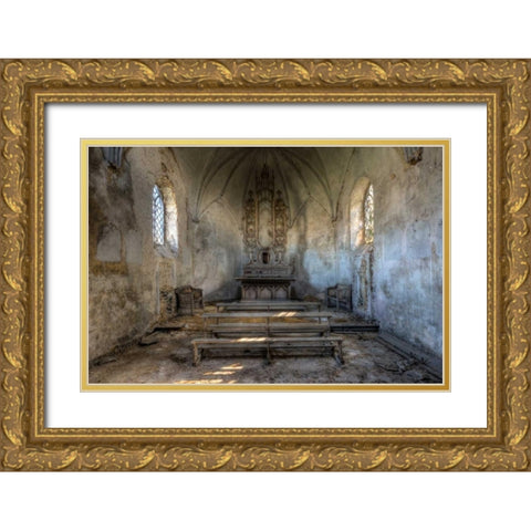 Chapel de la Meuse III Gold Ornate Wood Framed Art Print with Double Matting by Sneeuw, Ivo
