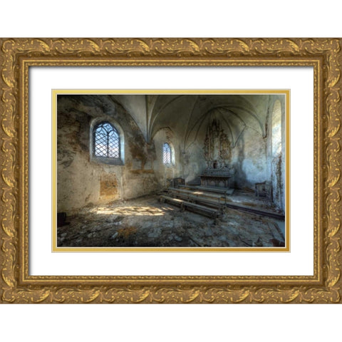 Chapel de la Meuse VI Gold Ornate Wood Framed Art Print with Double Matting by Sneeuw, Ivo