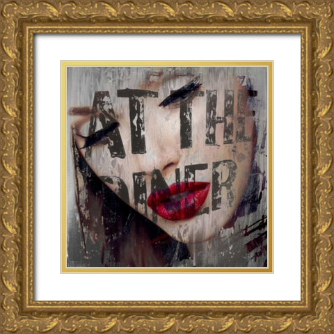 Regrets I Gold Ornate Wood Framed Art Print with Double Matting by Baker, Micha