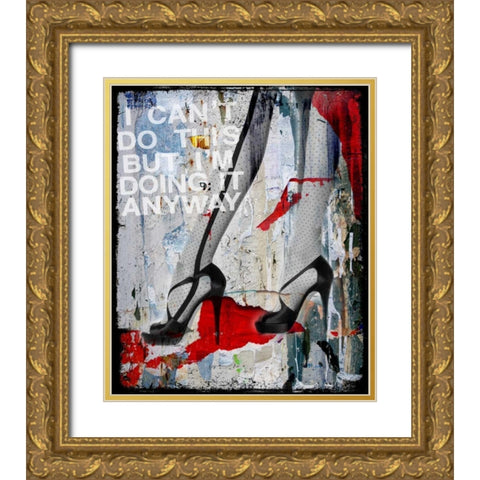 Heels and Legs IV Gold Ornate Wood Framed Art Print with Double Matting by Baker, Micha