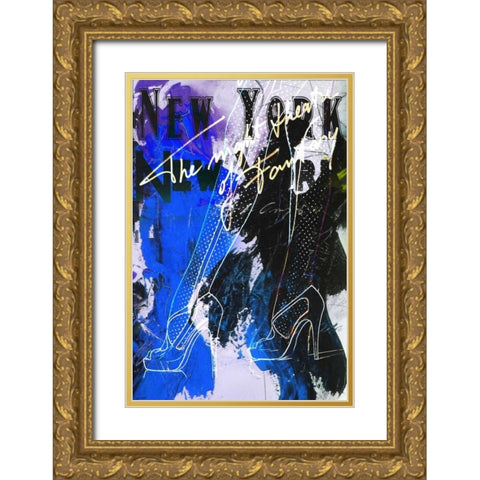 Heels and Legs V Gold Ornate Wood Framed Art Print with Double Matting by Baker, Micha