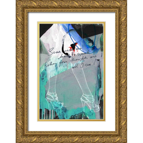 Lady Legs I Gold Ornate Wood Framed Art Print with Double Matting by Baker, Micha