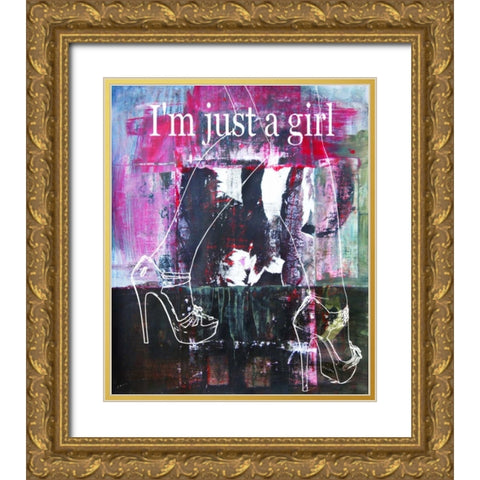 Lady Leg II Gold Ornate Wood Framed Art Print with Double Matting by Baker, Micha