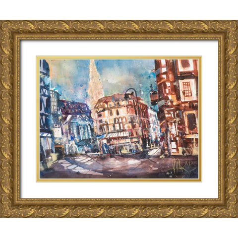 Vienna Gold Ornate Wood Framed Art Print with Double Matting by Mattern, Andreas