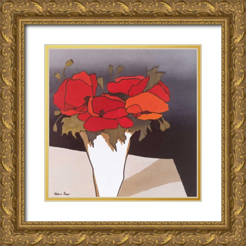 Elegant II Gold Ornate Wood Framed Art Print with Double Matting by Paus, Hans