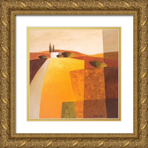 Country road III Gold Ornate Wood Framed Art Print with Double Matting by Paus, Hans