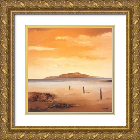 Quiet Sands II Gold Ornate Wood Framed Art Print with Double Matting by Paus, Hans