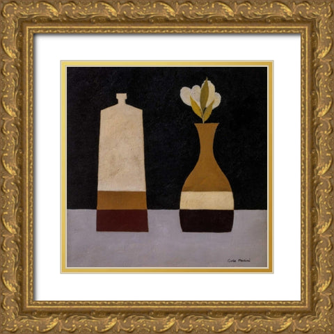 Simplicity III Gold Ornate Wood Framed Art Print with Double Matting by Marini, Carlo
