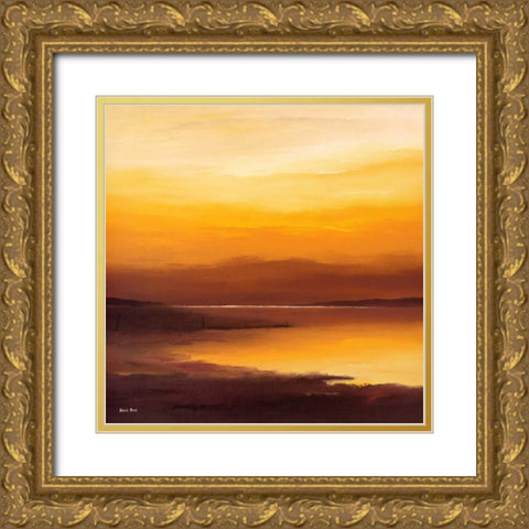 Evening sky I Gold Ornate Wood Framed Art Print with Double Matting by Paus, Hans