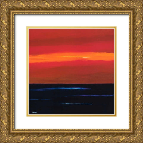 Afterglow II Gold Ornate Wood Framed Art Print with Double Matting by Paus, Hans