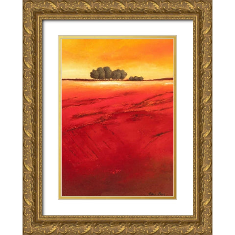 Tree Timberline I Gold Ornate Wood Framed Art Print with Double Matting by Paus, Hans