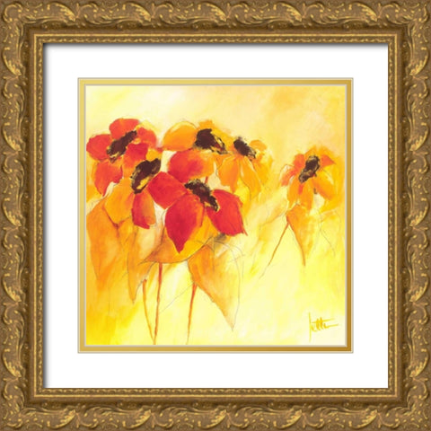 Sunshiny II Gold Ornate Wood Framed Art Print with Double Matting by Roseboom, Jettie