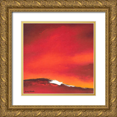 Waving line I Gold Ornate Wood Framed Art Print with Double Matting by Schrooten, Andre