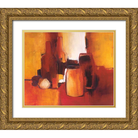 Cans and bottles I Gold Ornate Wood Framed Art Print with Double Matting by Roseboom, Jettie