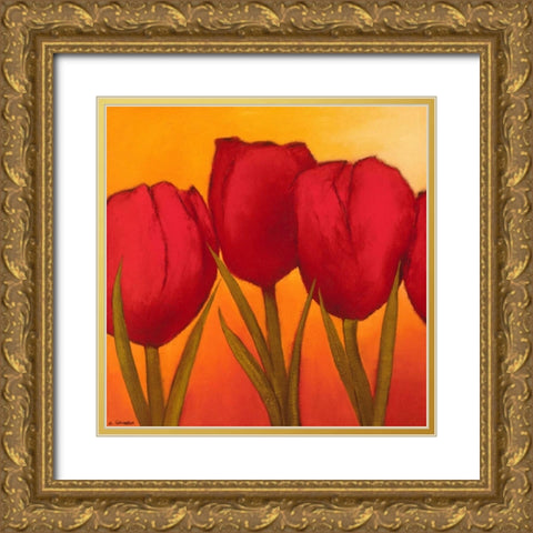 Be in full bloom I Gold Ornate Wood Framed Art Print with Double Matting by Schrooten, Andre