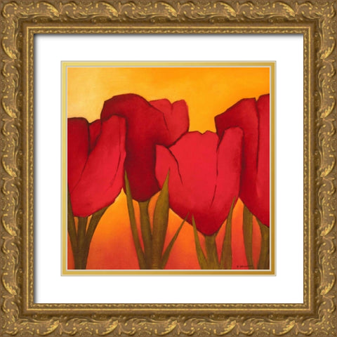 Be in full bloom II Gold Ornate Wood Framed Art Print with Double Matting by Schrooten, Andre