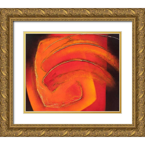 in motion II Gold Ornate Wood Framed Art Print with Double Matting by Liesbet, Optendress