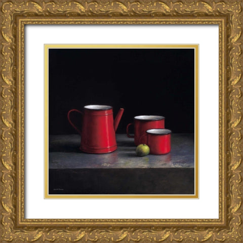 Pots and pans II Gold Ornate Wood Framed Art Print with Double Matting by van Riswick, Jos