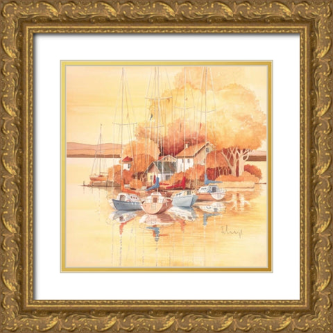 Seaside I Gold Ornate Wood Framed Art Print with Double Matting by Franz, Heigl