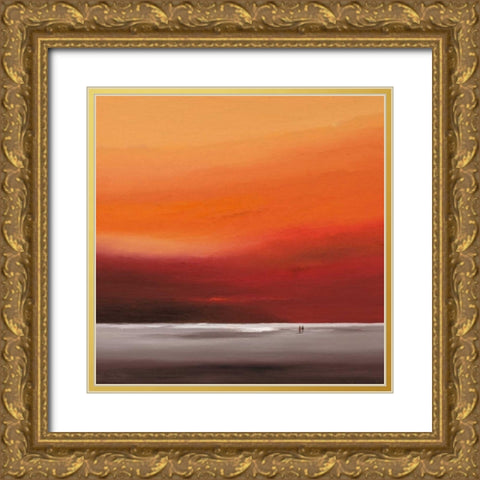 Attractive red II Gold Ornate Wood Framed Art Print with Double Matting by Paus, Hans