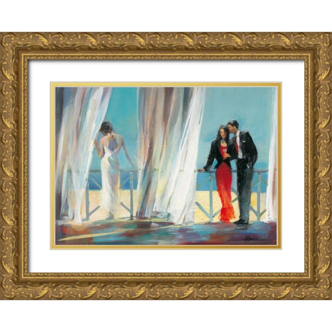 Dreaming about I Gold Ornate Wood Framed Art Print with Double Matting by Haenraets, Willem