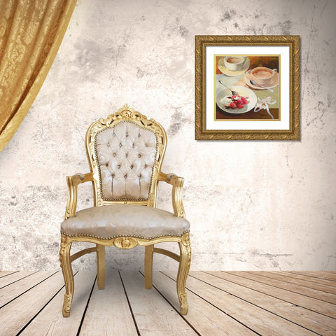Cafe Grande III Gold Ornate Wood Framed Art Print with Double Matting by Haenraets, Willem