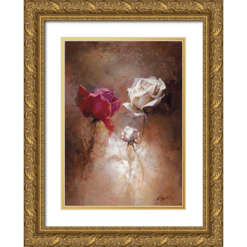 A Couple II Gold Ornate Wood Framed Art Print with Double Matting by Haenraets, Willem