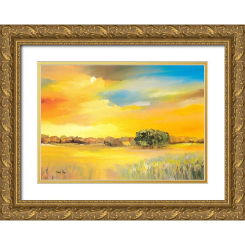 Serene I Gold Ornate Wood Framed Art Print with Double Matting by Paus, Hans