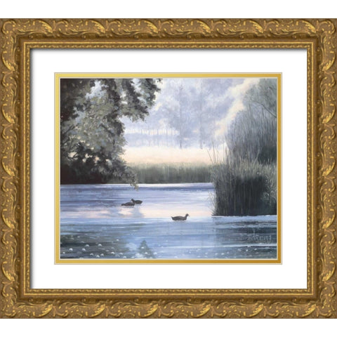 Water base II Gold Ornate Wood Framed Art Print with Double Matting by Heigl, Franz