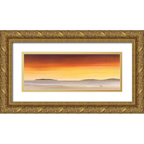 A place to mediate on II Gold Ornate Wood Framed Art Print with Double Matting by Paus, Hans
