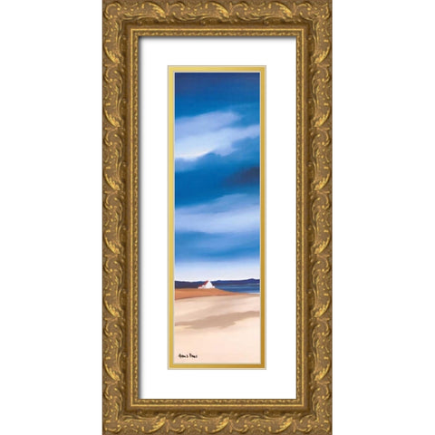 Blue sky II Gold Ornate Wood Framed Art Print with Double Matting by Paus, Hans