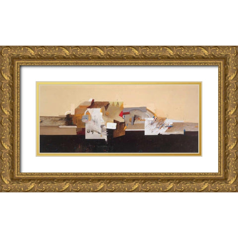 Colorfull Landscape Gold Ornate Wood Framed Art Print with Double Matting by den Boon, Theo