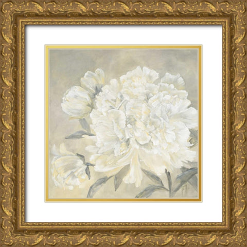 Paeonia I Gold Ornate Wood Framed Art Print with Double Matting by Roseboom, Jettie