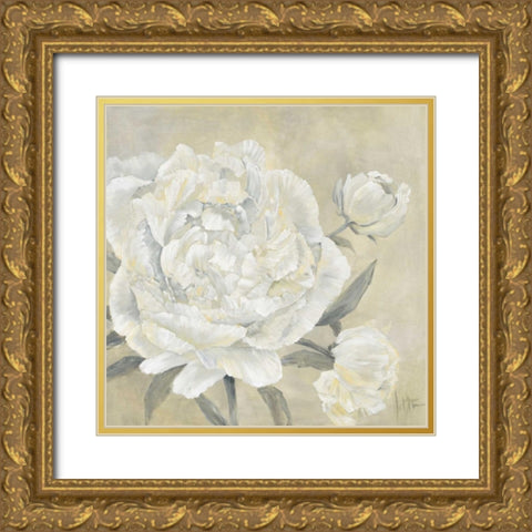 Paeonia II Gold Ornate Wood Framed Art Print with Double Matting by Roseboom, Jettie