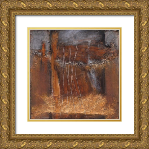 Expression I Gold Ornate Wood Framed Art Print with Double Matting by Optendrees, Liesbeth