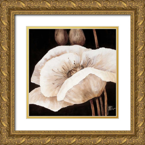 Amazing poppies I Gold Ornate Wood Framed Art Print with Double Matting by Roseboom, Jettie