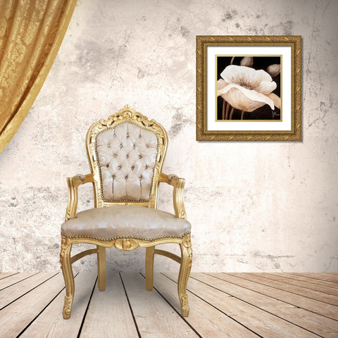 Amazing poppies II Gold Ornate Wood Framed Art Print with Double Matting by Roseboom, Jettie