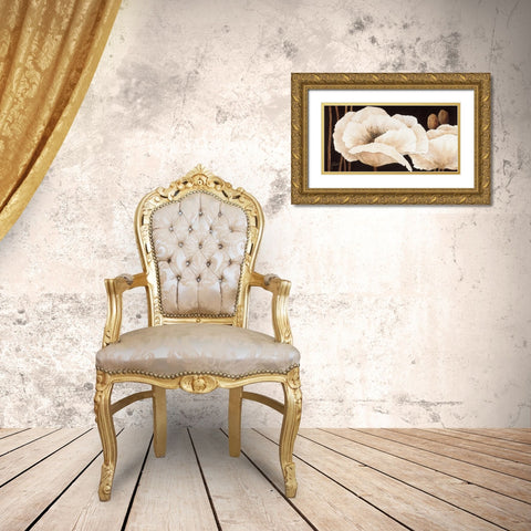 Amazing poppies III Gold Ornate Wood Framed Art Print with Double Matting by Roseboom, Jettie