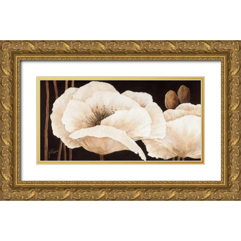 Amazing poppies III Gold Ornate Wood Framed Art Print with Double Matting by Roseboom, Jettie