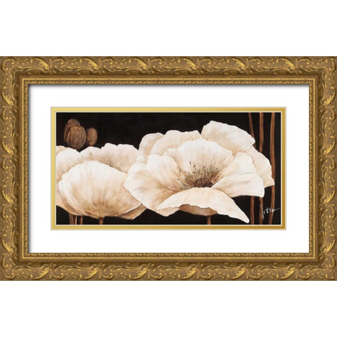 Amazing poppies IV Gold Ornate Wood Framed Art Print with Double Matting by Roseboom, Jettie