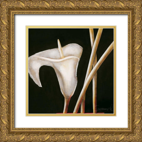 Lily in sepia I Gold Ornate Wood Framed Art Print with Double Matting by Emanuel, Beate