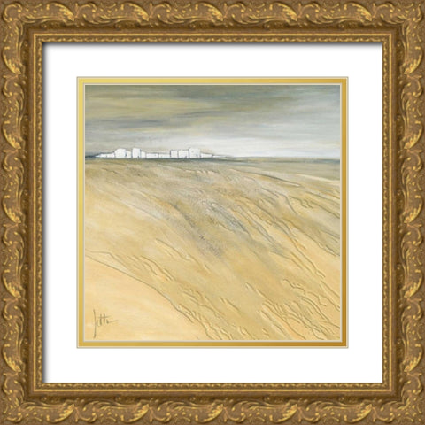 Waving landscape I Gold Ornate Wood Framed Art Print with Double Matting by Roseboom, Jettie