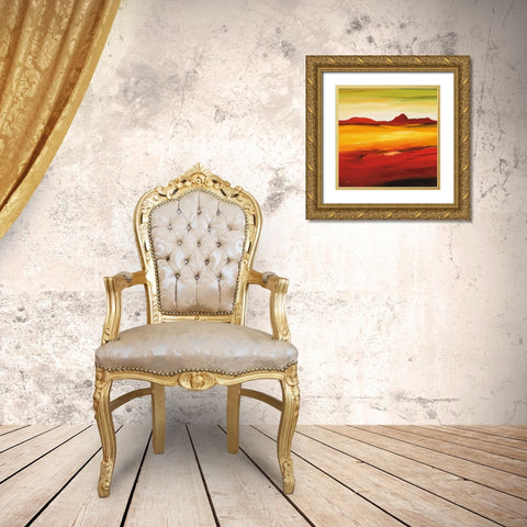 Australian landscape II Gold Ornate Wood Framed Art Print with Double Matting by Schrooten, Andre