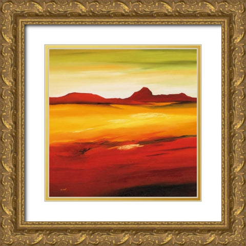 Australian landscape II Gold Ornate Wood Framed Art Print with Double Matting by Schrooten, Andre
