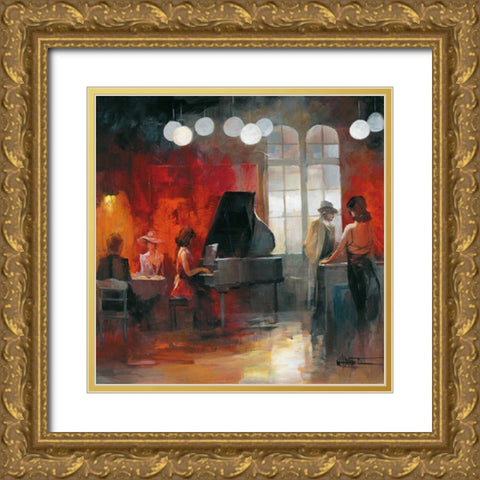 Rendez-vous II Gold Ornate Wood Framed Art Print with Double Matting by Haenraets, Willem