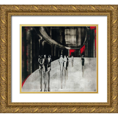 City scene I Gold Ornate Wood Framed Art Print with Double Matting by Radzetska, Elena