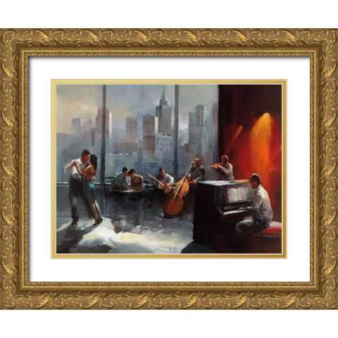 Room with a View I Gold Ornate Wood Framed Art Print with Double Matting by Haenraets, Willem